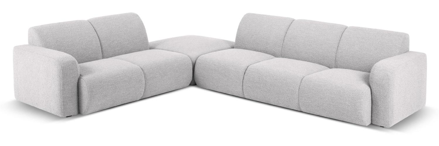 Micadoni Boucle Ecksofa Molino 6-Sitzer Links Boucle Hellgrau Bild 1