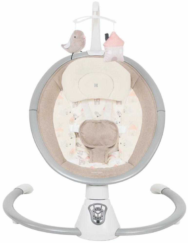 Kikkaboo elektrische Babywippe Twiddle, Schaukelfunktion, Fernbedienung, Timer beige braun Bild 1