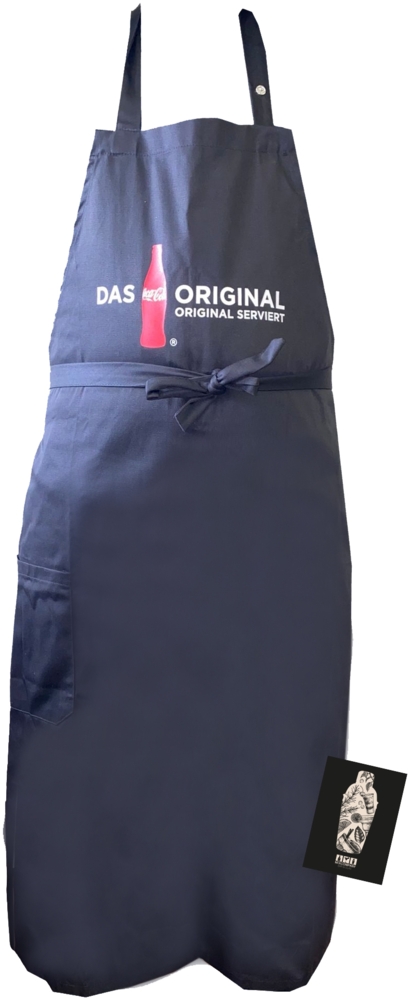 Coca Cola Das Original Schürze schwarz Maße: 98 x 75cm (Baumwolle) Bild 1