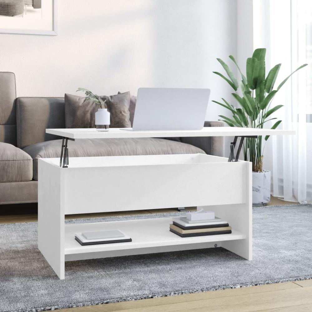 vidaXL Couchtisch Weiß 80x50x40 cm Holzwerkstoff 809656 Bild 1