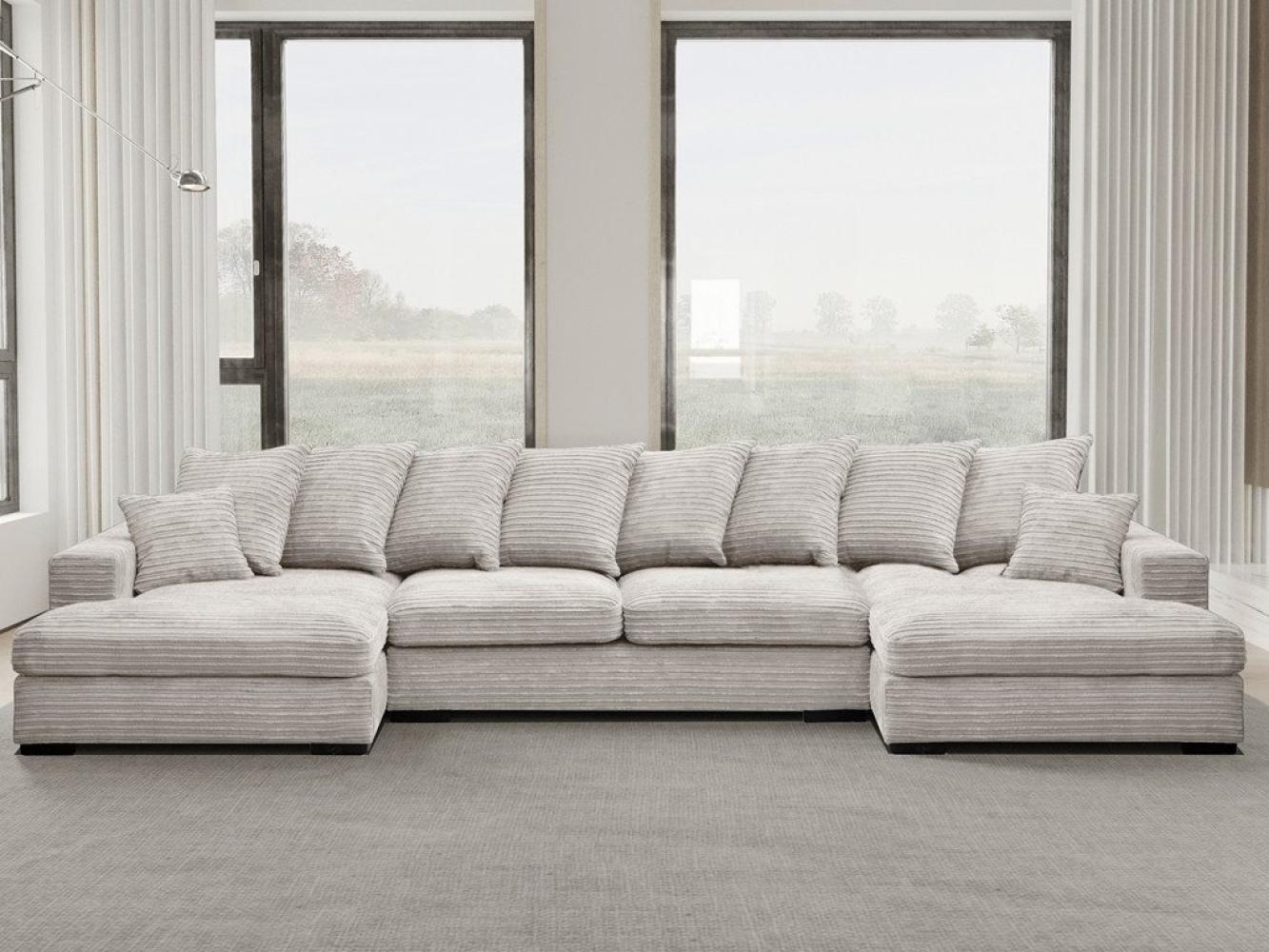 Kaiser Möbel Ecksofa Ecksofa, Sofa U-form, Couch U-form Gabon stoff Zoom, mit Relaxfunktion Bild 1