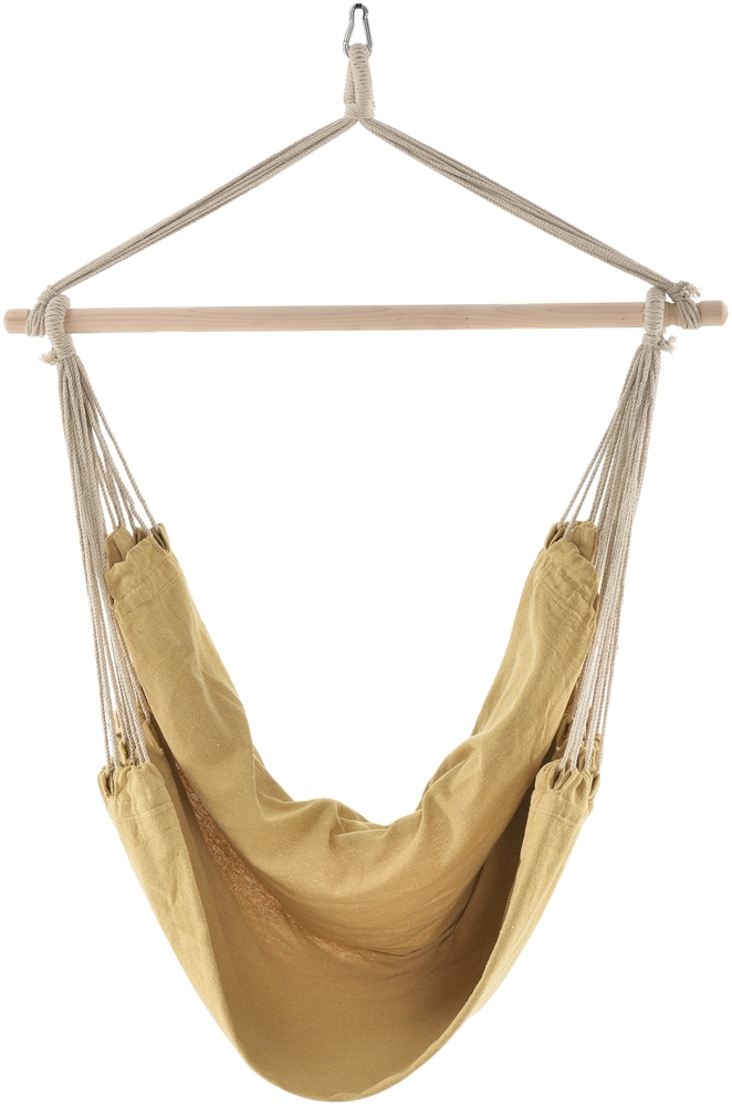 casa. pro XXL Hängesessel, Hängematte Indoor/Outdoor bis 150 kg, Beige, inkl. 360° Swivel Bild 1