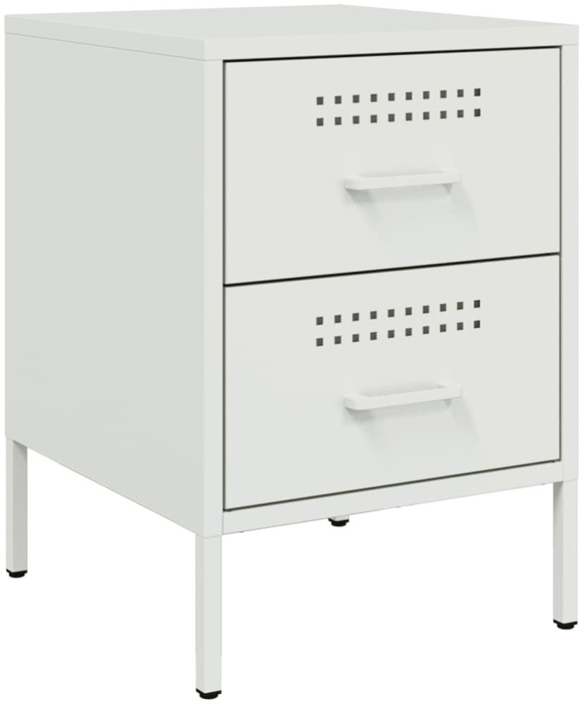 vidaXL Nachttisch Weiß 36x39x50,5 cm Stahl 842932 Bild 1