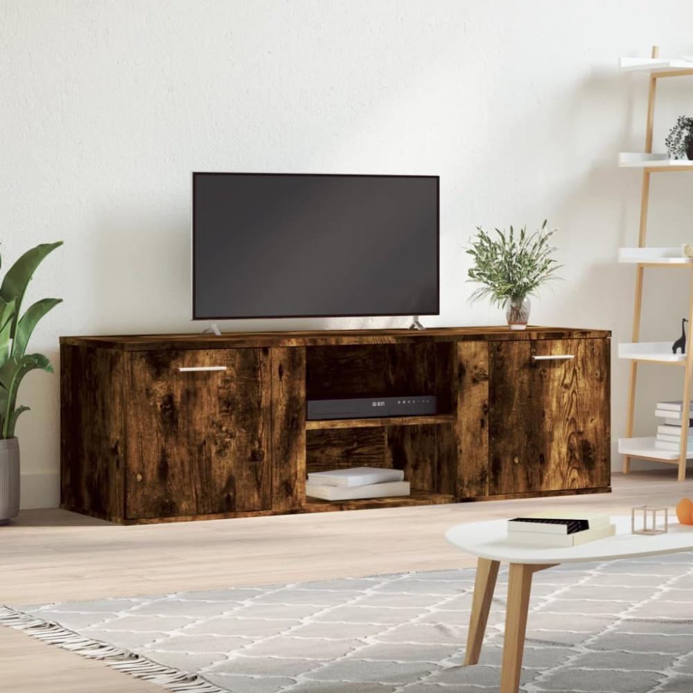 vidaXL TV-Schrank Räuchereiche 120x34x37 cm Holzwerkstoff 833556 Bild 1