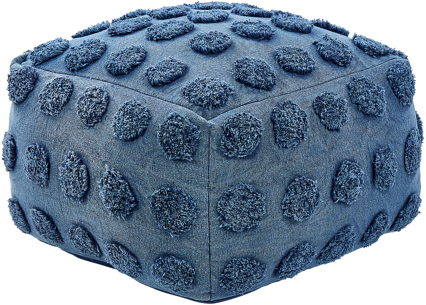 Pouf VISHVI Blau Baumwolle 50 cm 50 cm Bild 1