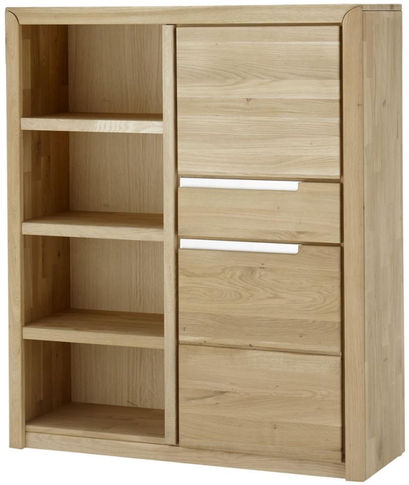 Wohnzimmer komplett Massivholz Ianka Wohnzimmereinrichtung 6-tlg. Wildeiche Bianco geölt 90070 Bild 1