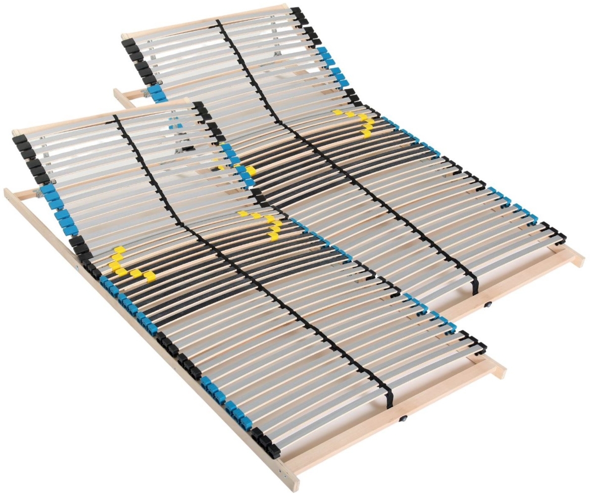 Premium Lattenrost 180x200, Lattenrahmen Buche, 7 Komfortzonen, 42 Latten, Federholzrahmen Made in Germany, Lattenrost Kopfteil verstellbar, Traglast 150Kg Bild 1