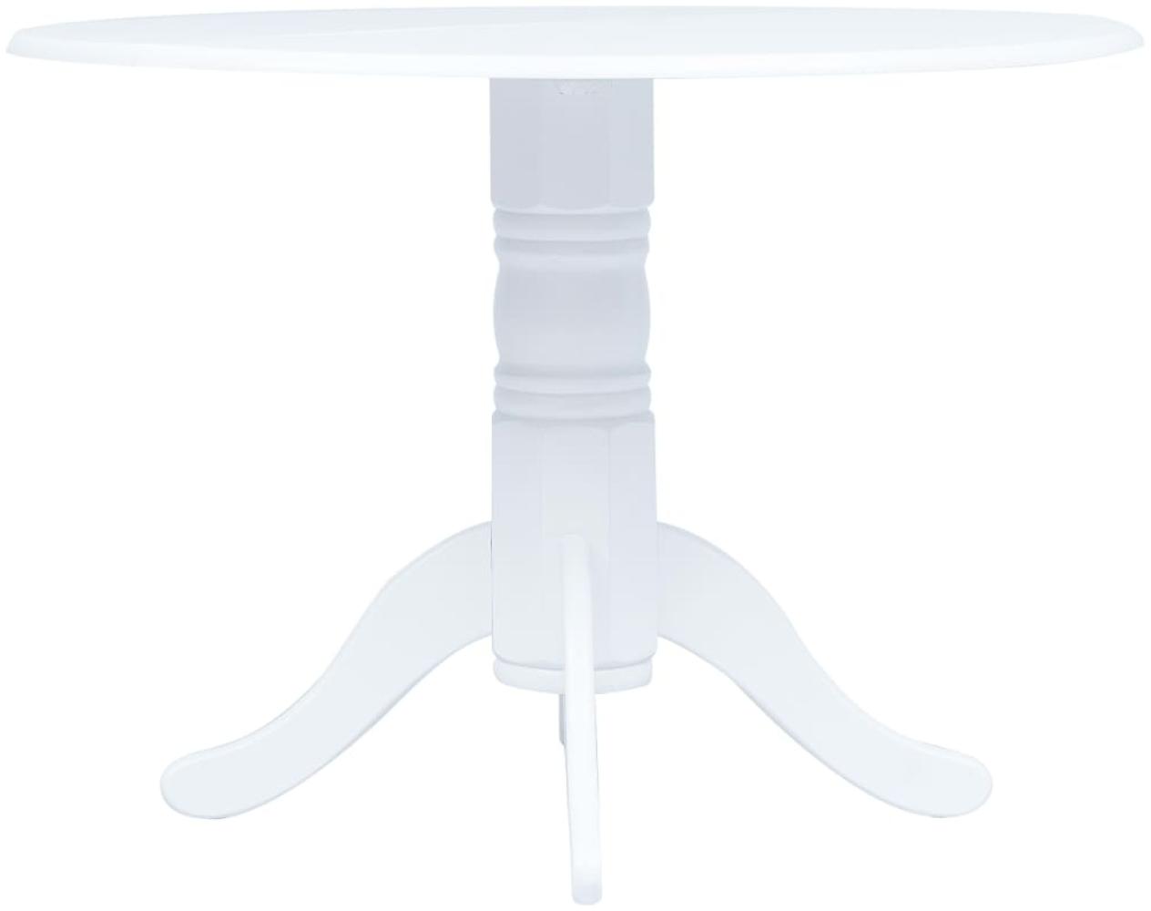 Esstisch >297653< (DxH: 106x75 cm) in Weiß aus MDF - 75cm (H) Bild 1