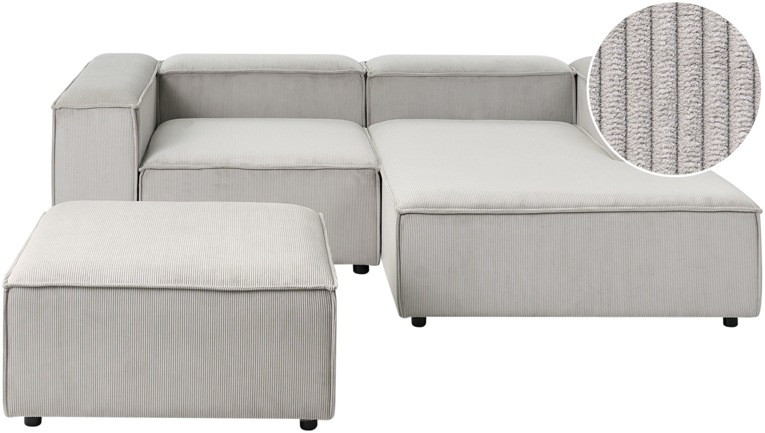 Modul Ecksofa 3-Sitzer ARDAL Cord Taupe linksseitig Bild 1