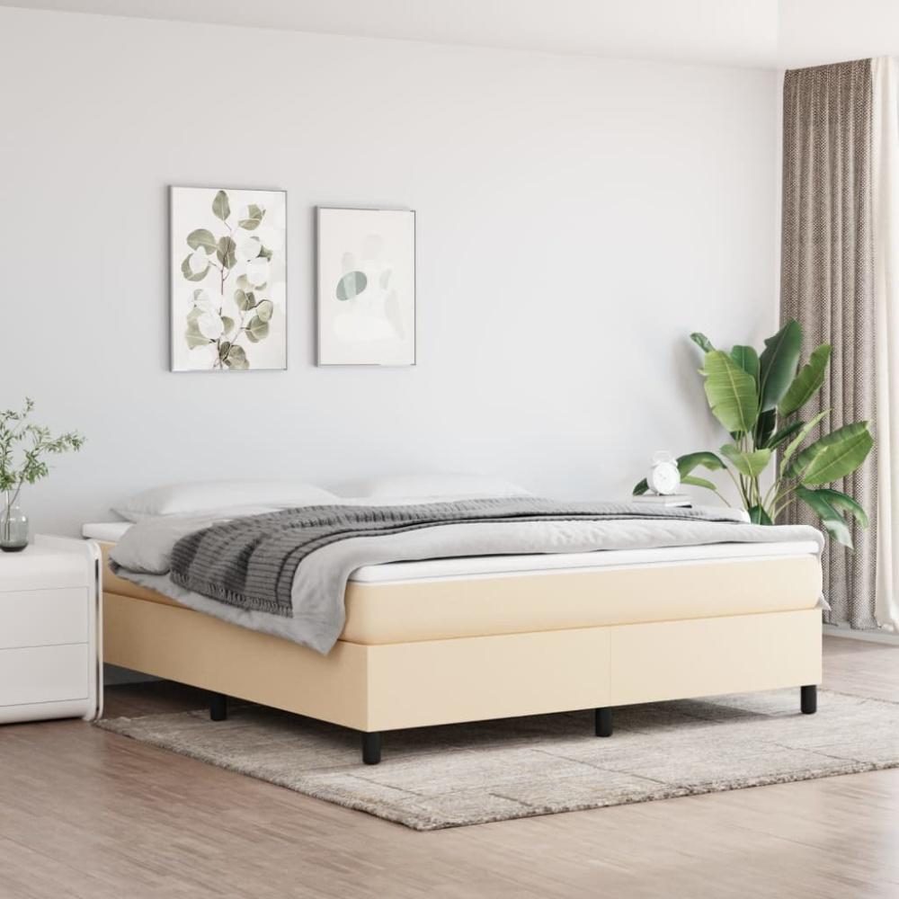 Boxspringbett Creme 180x200 cm Stoff [3120883] Bild 1