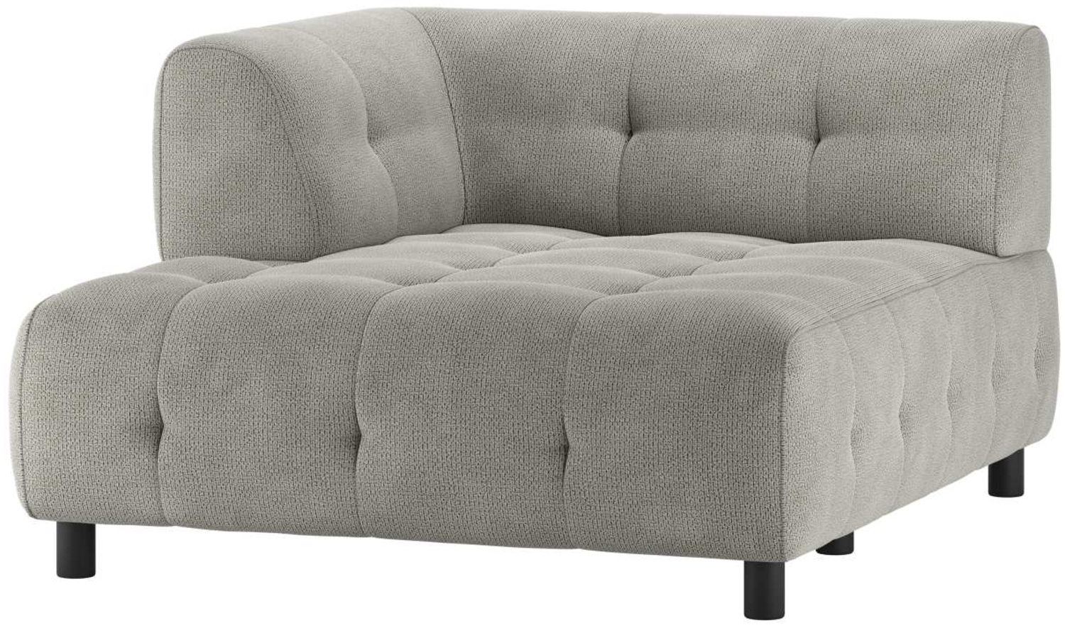 Modulsofa Louis Chaiselongue aus Chenille Links, Grau Bild 1