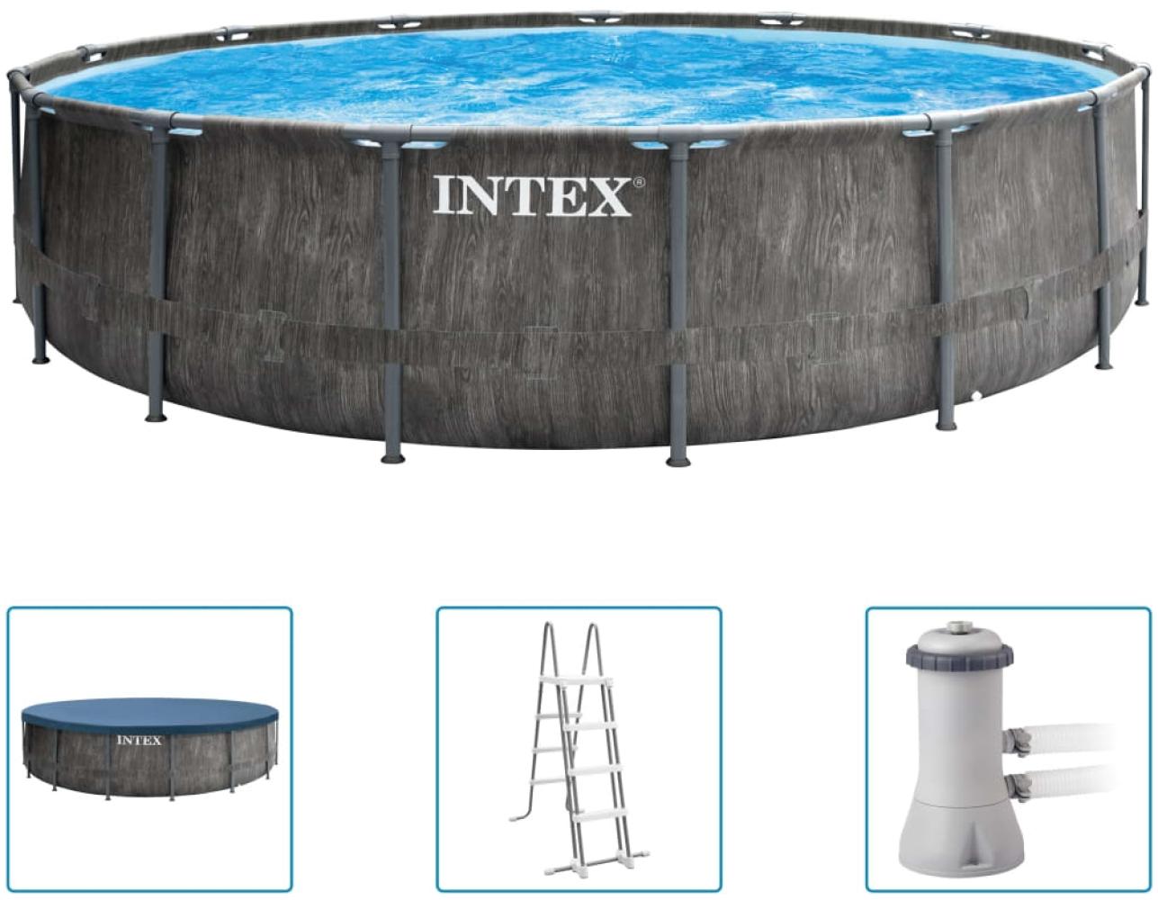 Intex Greywood Prism Frame Premium Pool-Set 457x122 cm 92521 Bild 1