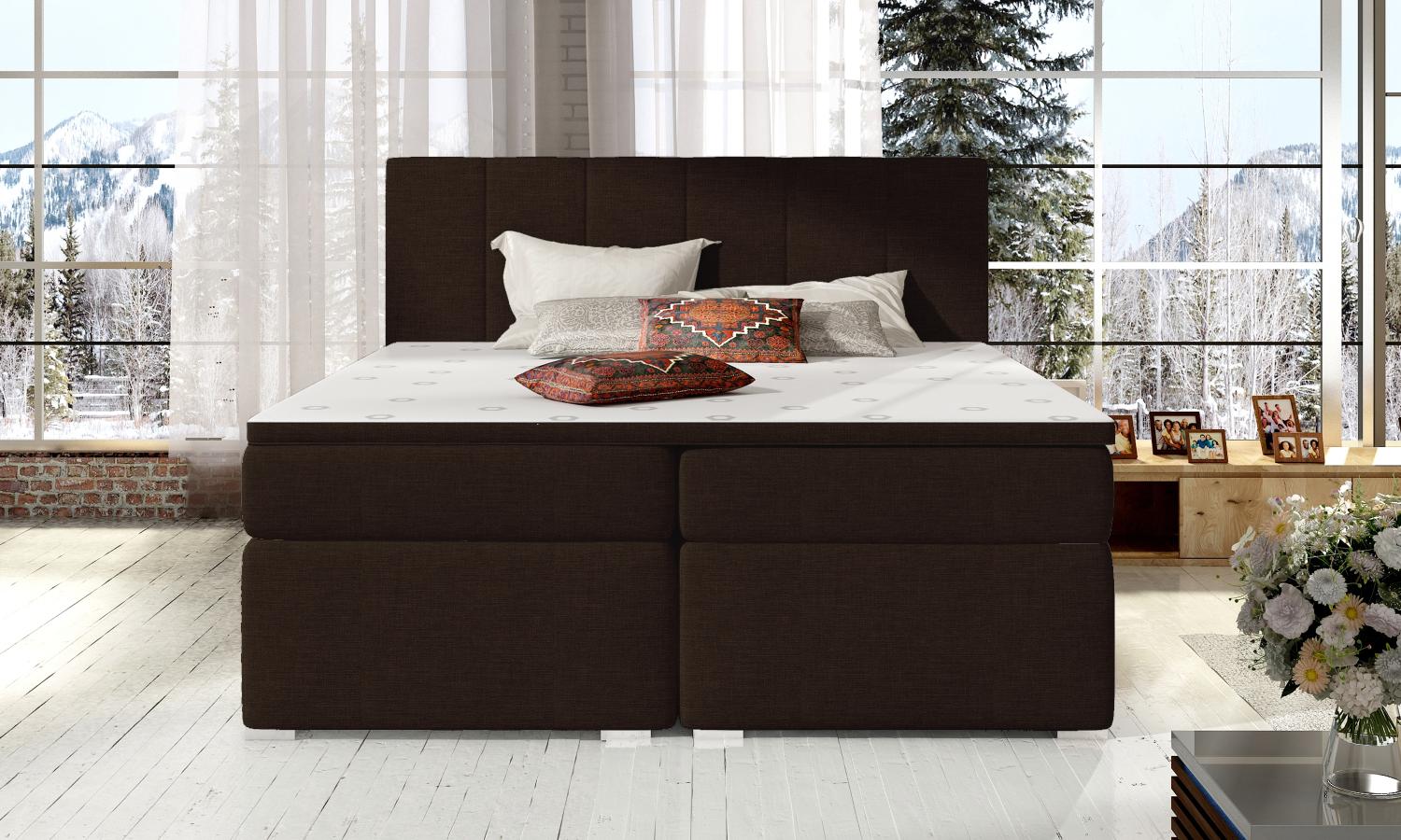 Bolero 180X200, Boxspring Bett, Braun Bild 1