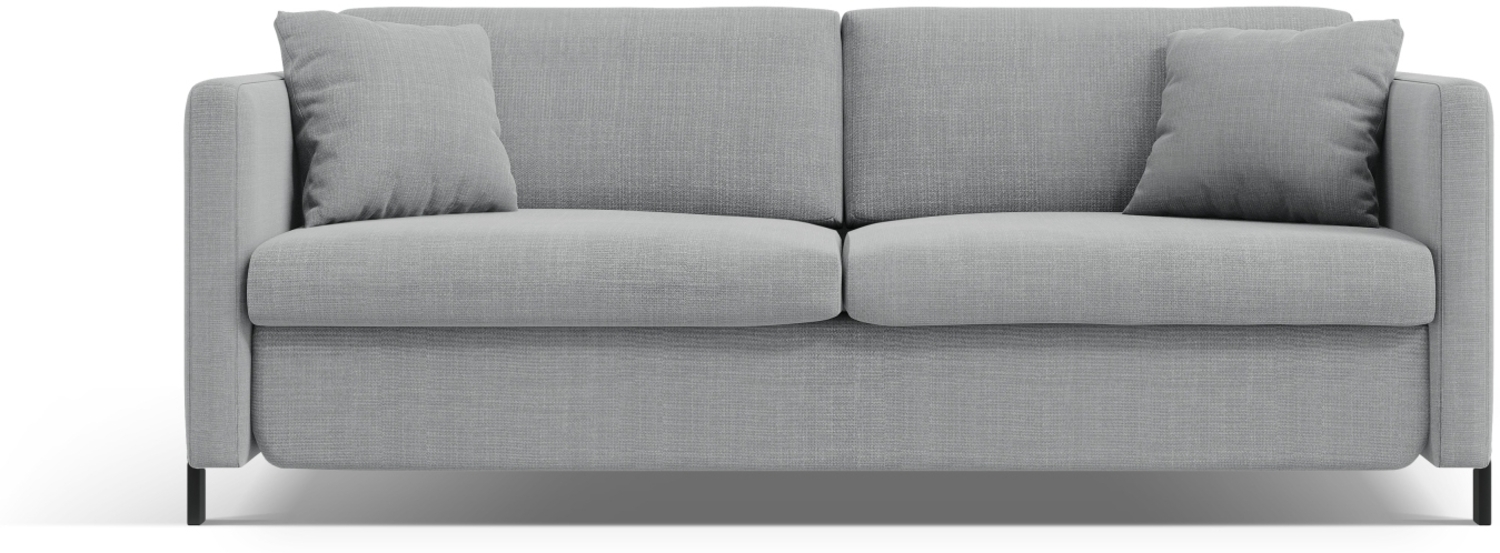 Micadoni Schlafsofa Gloria 2-Sitzer Strukturierter Stoff Hellgrau 205x140 Bild 1
