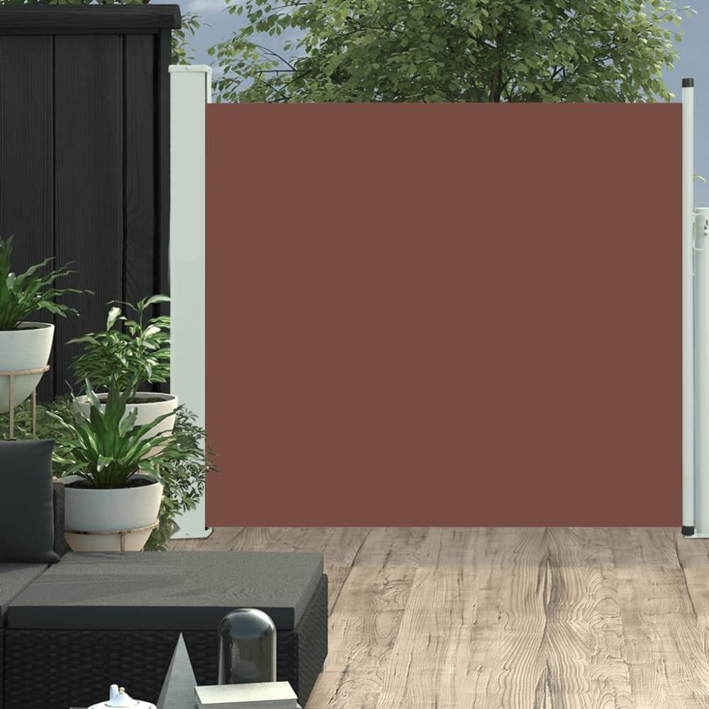 vidaXL Ausziehbare Seitenmarkise 100x300 cm Braun 48375 Bild 1