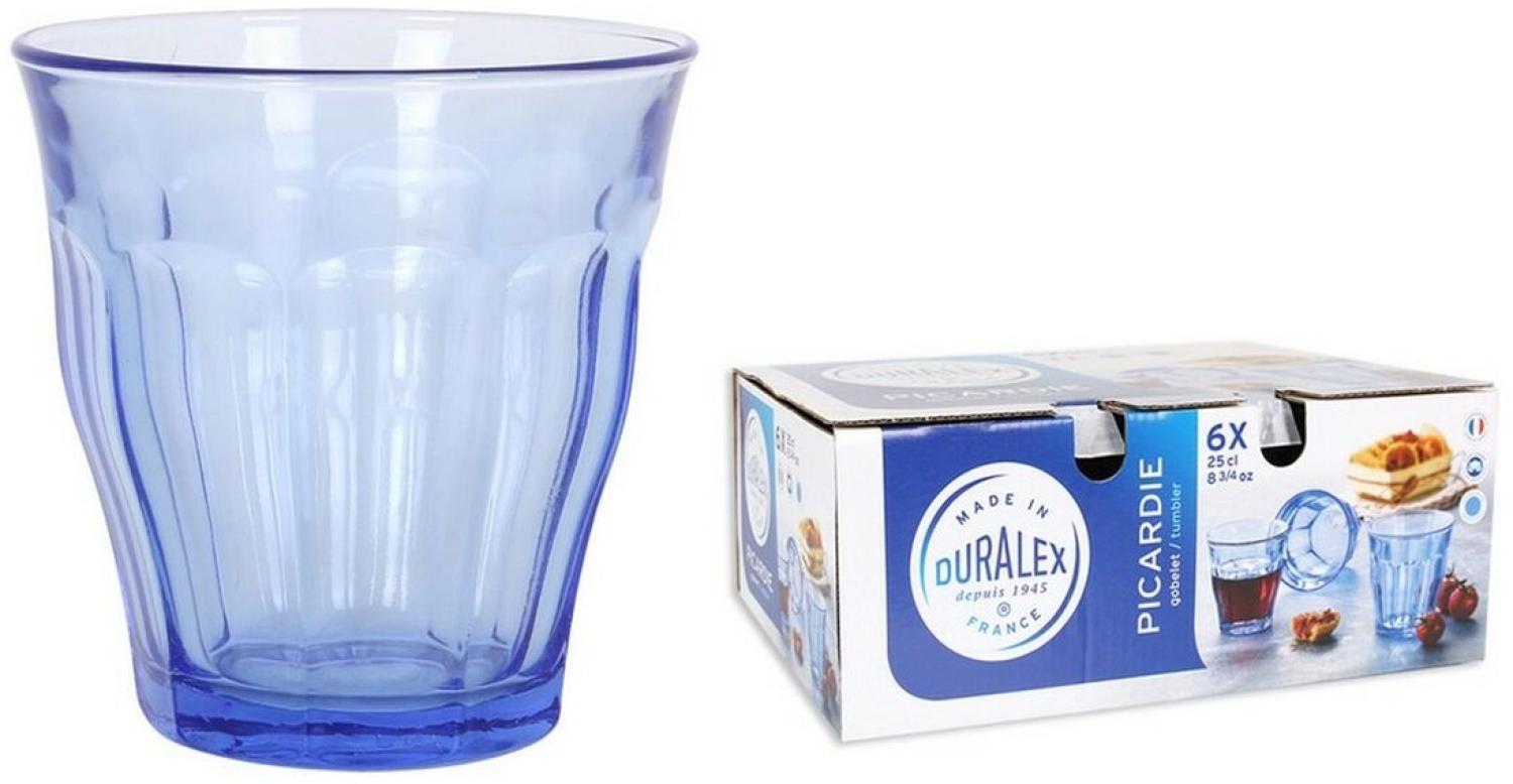 Gläserset Duralex 1027BB06/6 Blau Kristall 250 ml (6 Stück) Bild 1