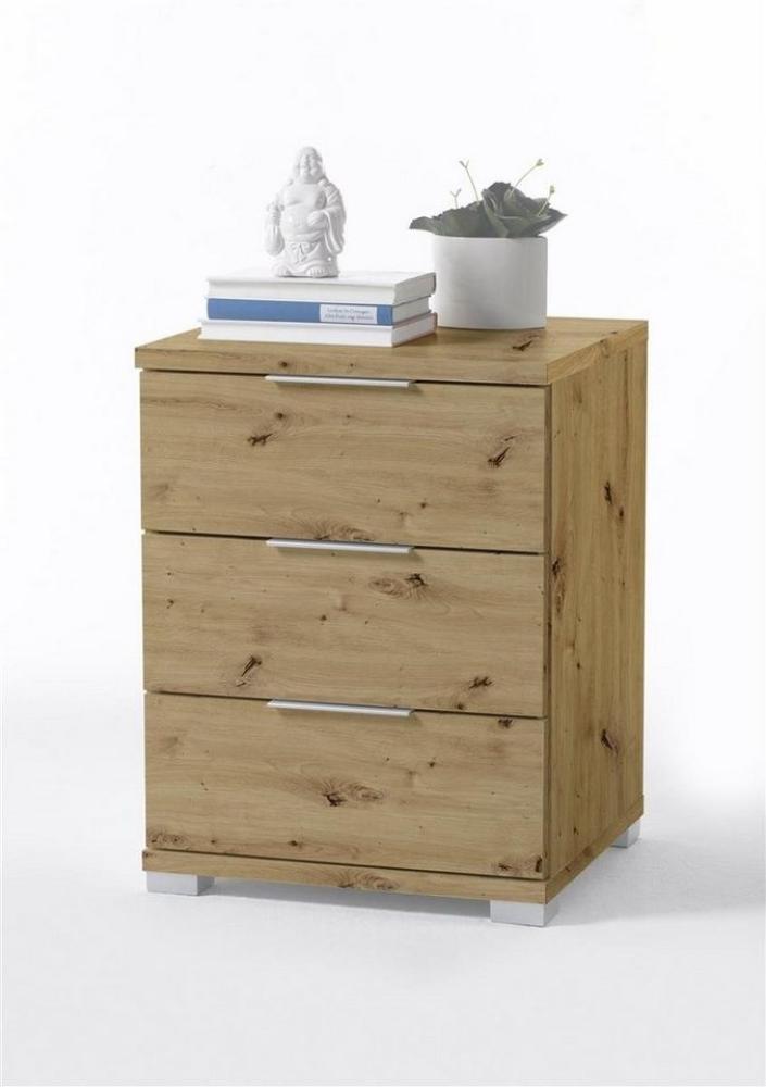 Nachtkommode >Nelli< in Artisan Eiche Nachbildung - 46x61x42cm (BxHxT) Bild 1