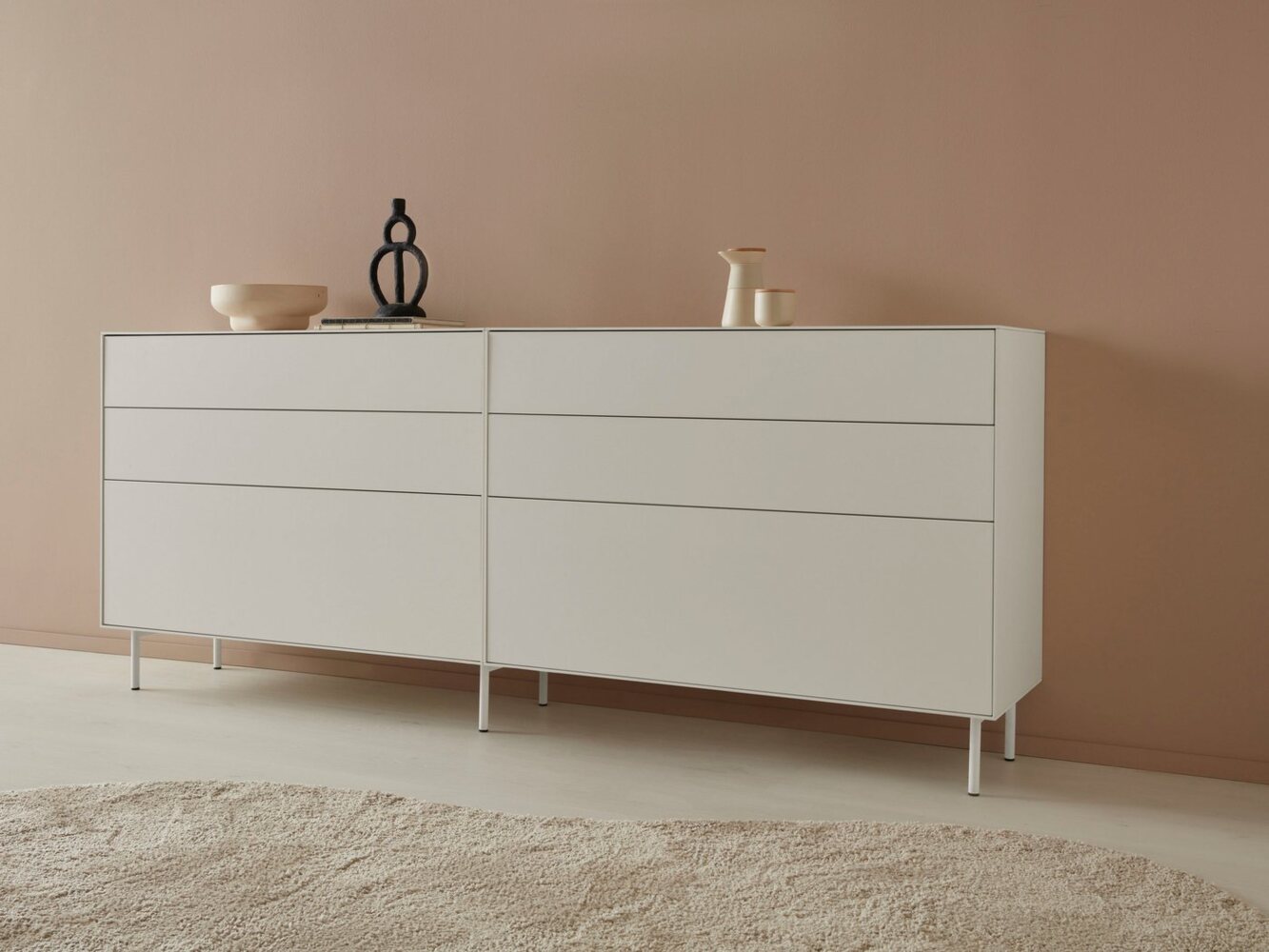 LeGer Home by Lena Gercke Sideboard Essentials (2 St), Breite: 224cm, MDF lackiert, Push-to-open-Funktion Bild 1