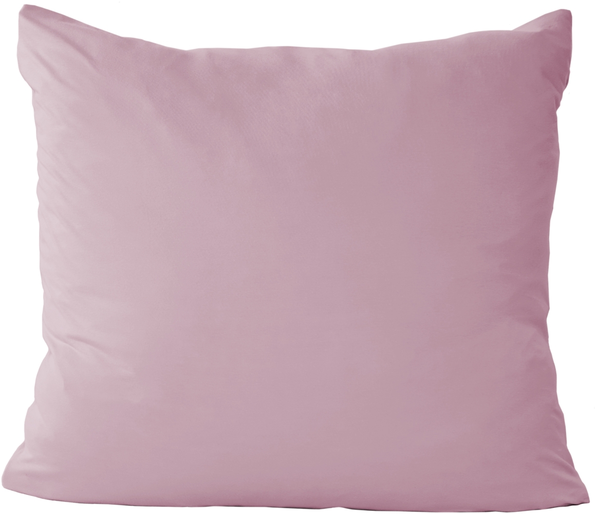 Mako Kissenbezug Feinjersey für Nackenrolle 15 x 40 cm mauve Bild 1