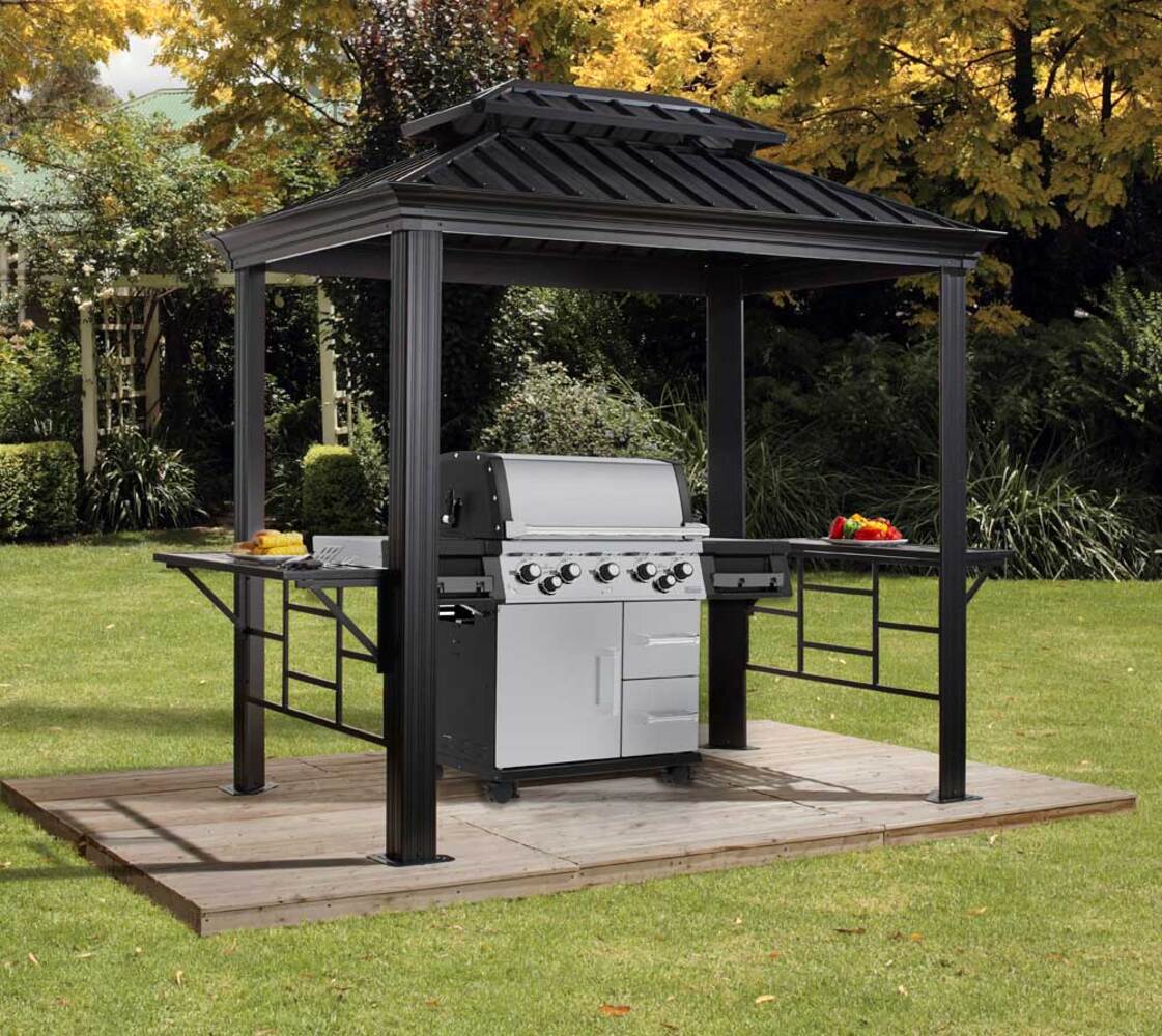 Sojag Aluminium Grill Pavillon Messina | Anthrazit | 179 x 292 x 262 cm Bild 1