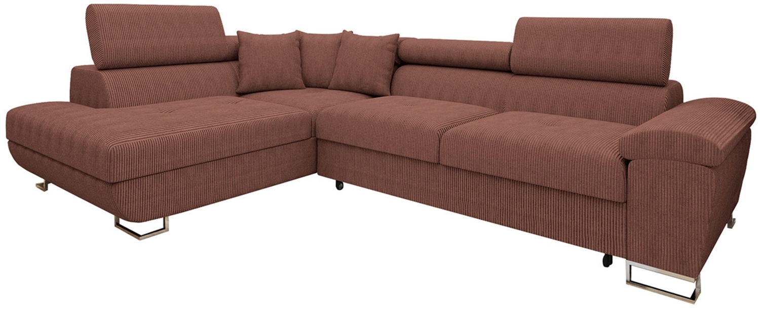 Ecksofa Cotere Cord (Farbe: Poso 29, Seite: Links) Bild 1