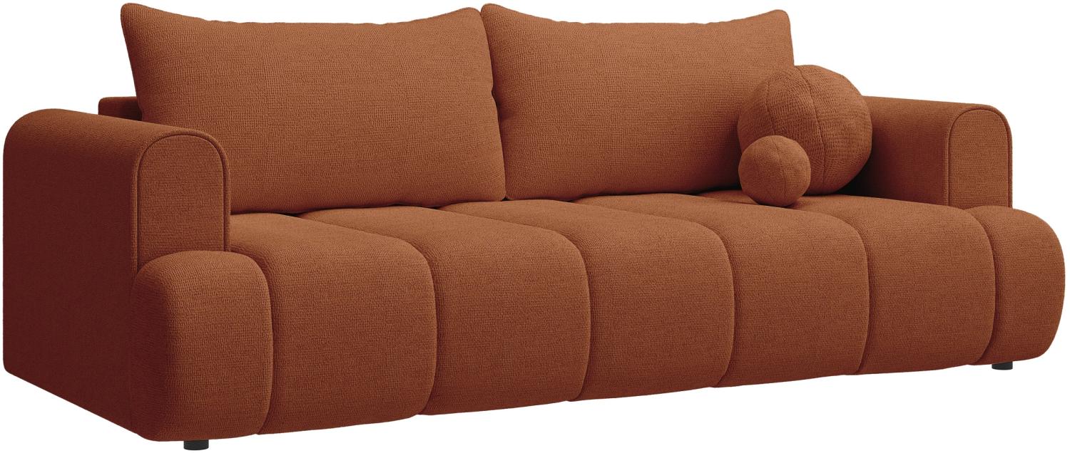 Selsey Dandelino - 3-Sitzer Sofa mit Schlaffunktion, Chenille-Bezug, kupferbraun Bild 1