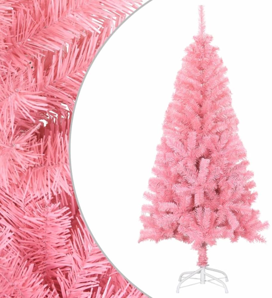 vidaXL Künstlicher Weihnachtsbaum mit Ständer Rosa 120 cm PVC 329177 Bild 1