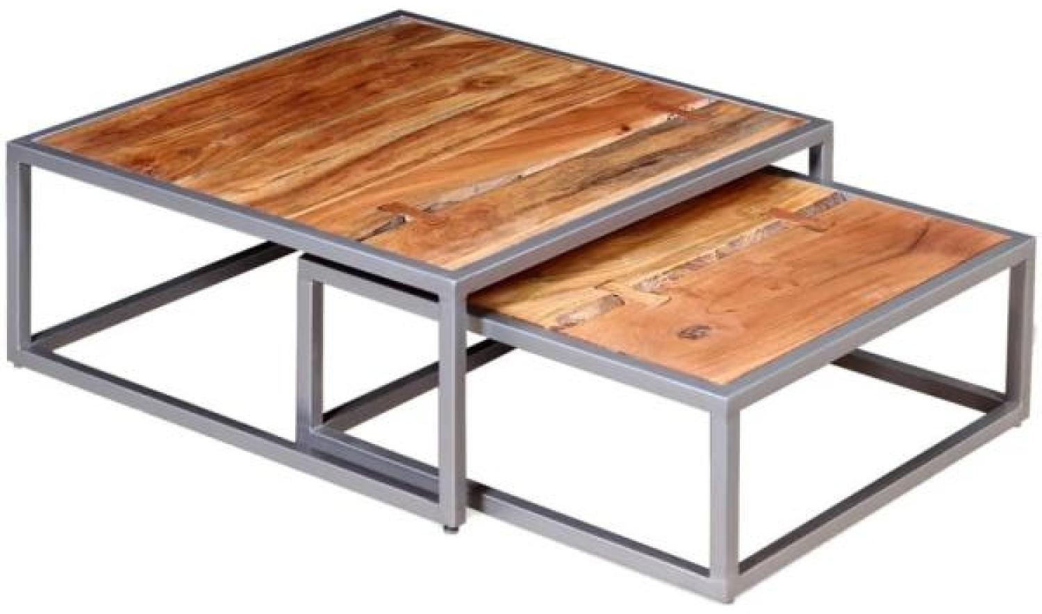 vidaXL 2-tlg. Couchtisch-Set Massivholz Akazie 244232 Bild 1