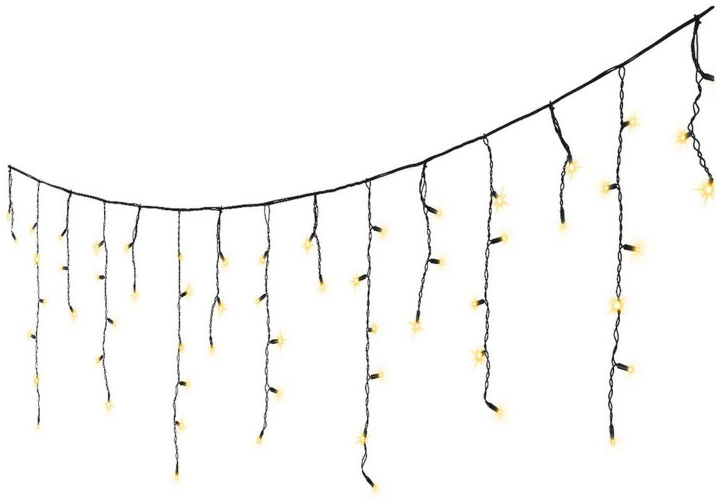 MARELIDA LED-Lichtervorhang Eisregen Lichterkette Icicle 119 bernstein LED 5m Außen Weihnachten, 119-flammig Bild 1
