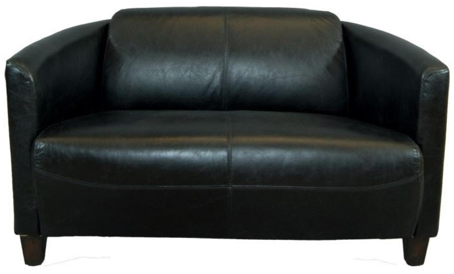 Clubsofa Rocket 2-Sitzer Leder "Belon-Black" Bild 1