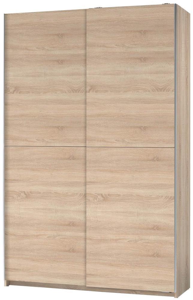 Schwebetürenschrank >Fred< in Sonoma-Eiche - 125x195,5x38cm (BxHxT) Bild 1