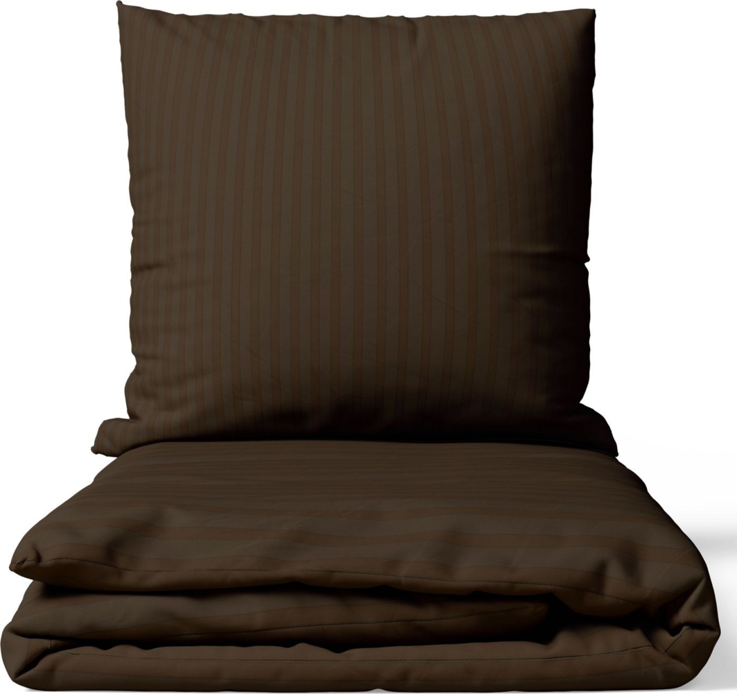 Leonado Vicenti Bettwäsche Luxuriöses Satin Set Damast, Satin, 2 teilig, elegantes Streifen Design, 100% Baumwolle, mit Reißverschluss Bild 1