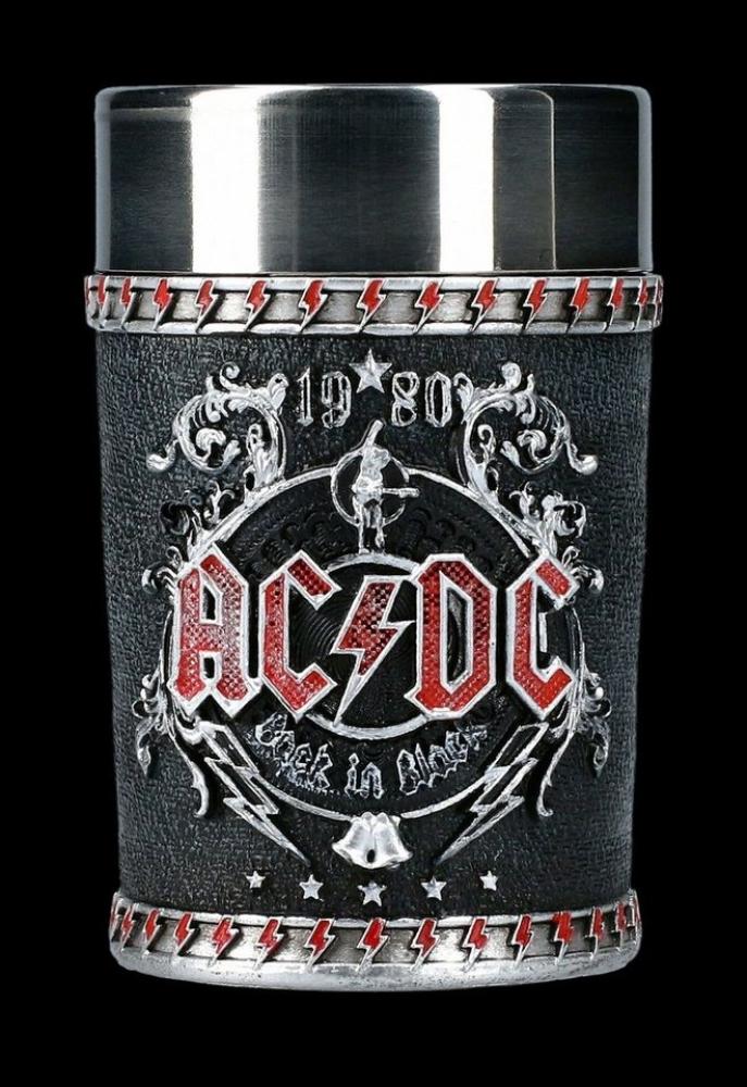 Figuren Shop GmbH Schnapsglas AC/DC Schnapsbecher - Back in Black - Schnapsglas Metall-Merchandise, Kunststein (Polyresin), Edelstahl Bild 1