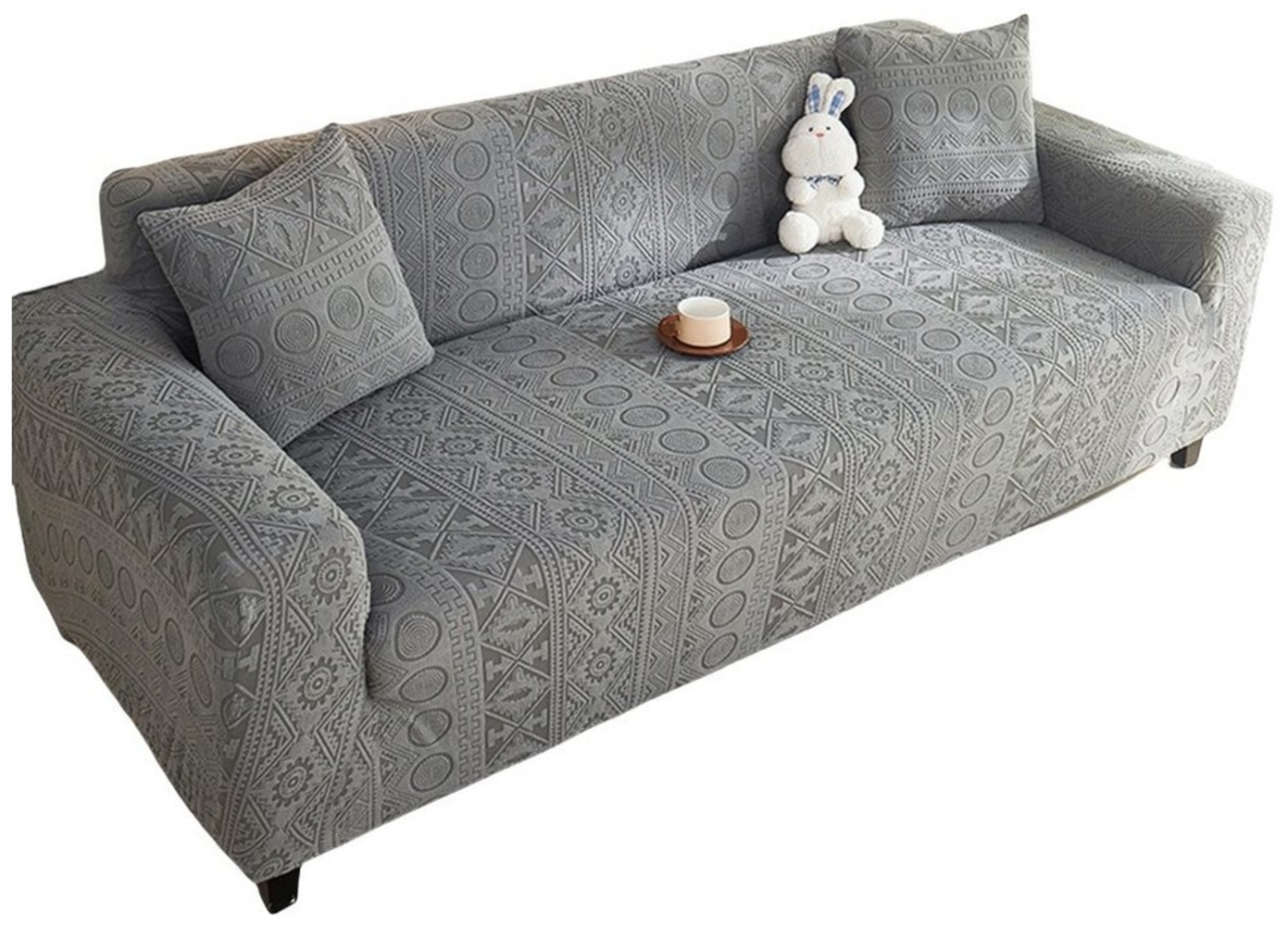 Lollanda Sofahusse Stretch-Sofabezug Elastisch Couch Sesselbezug mit dezentem Muster Bild 1