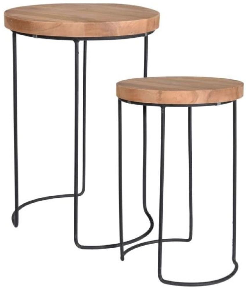 H&S Collection 2-tlg. Beistelltisch-Set Teak 442178 Bild 1