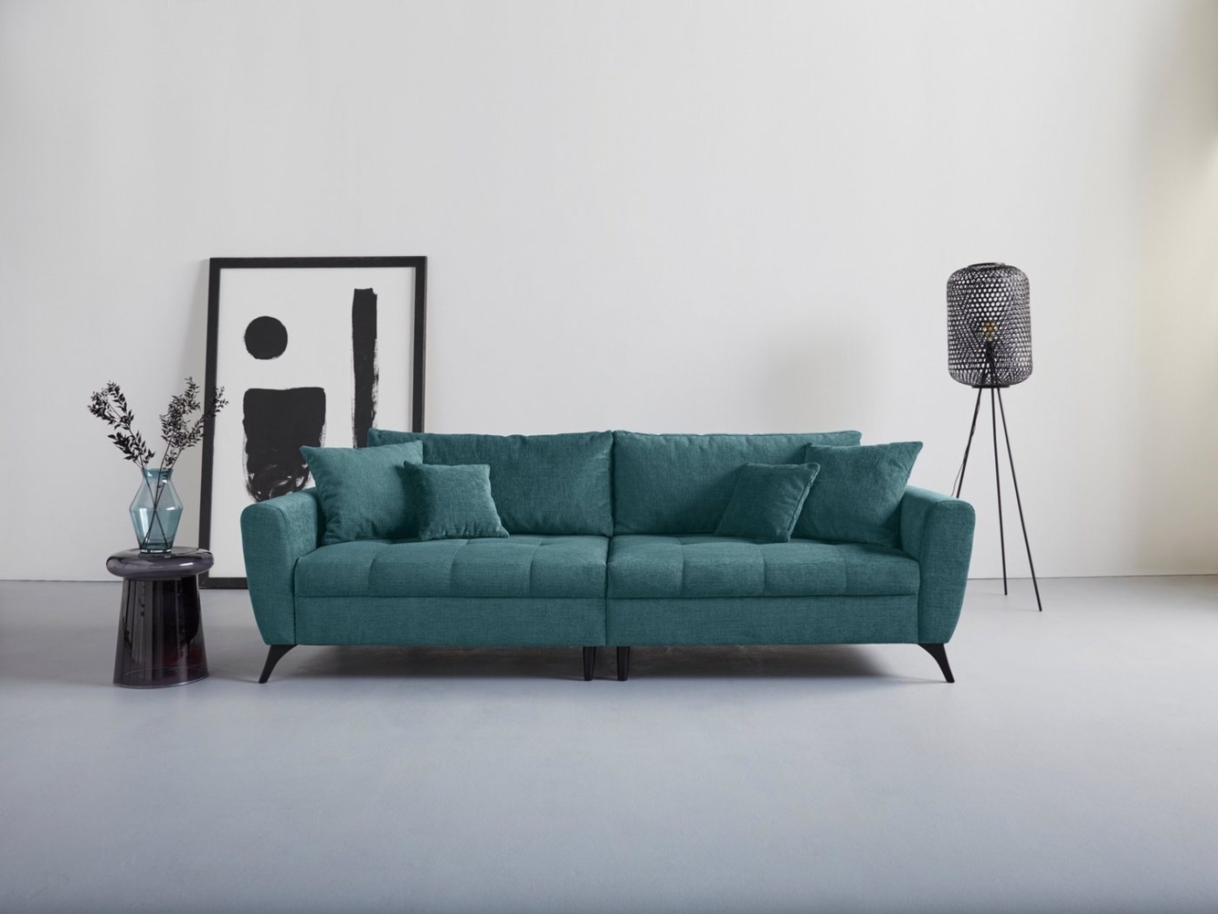 INOSIGN Big-Sofa Lörby, auch mit Aqua clean-Bezug, feine Steppung im Sitzbereich, lose Kissen Bild 1