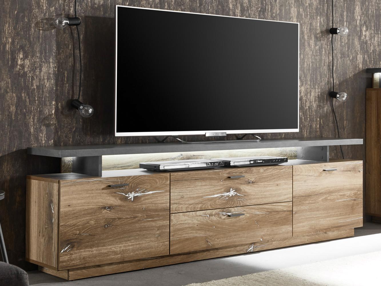 TV-Board >Klaus< in Flagstaff dunkel - 175 x 58 x 38 cm (BxHxT) Bild 1