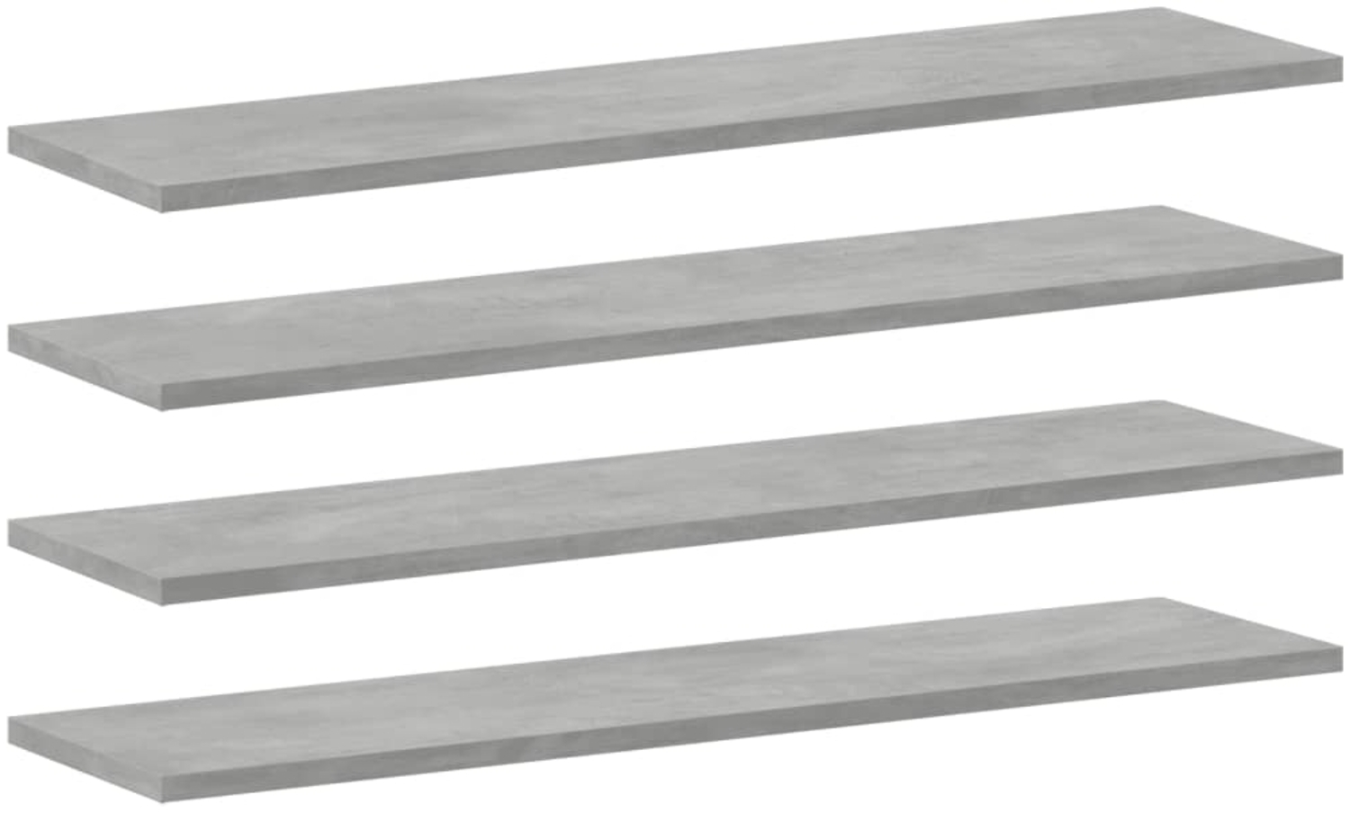 vidaXL Bücherregal-Bretter 4 Stk. Betongrau 80x20x1,5 cm Holzwerkstoff 805306 Bild 1