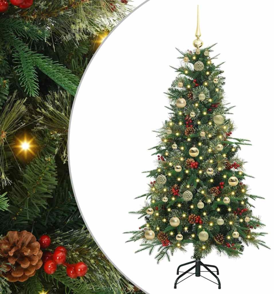 vidaXL Künstlicher klappbarer Weihnachtsbaum Grün 150 cm PE und PVC 3397410 Bild 1