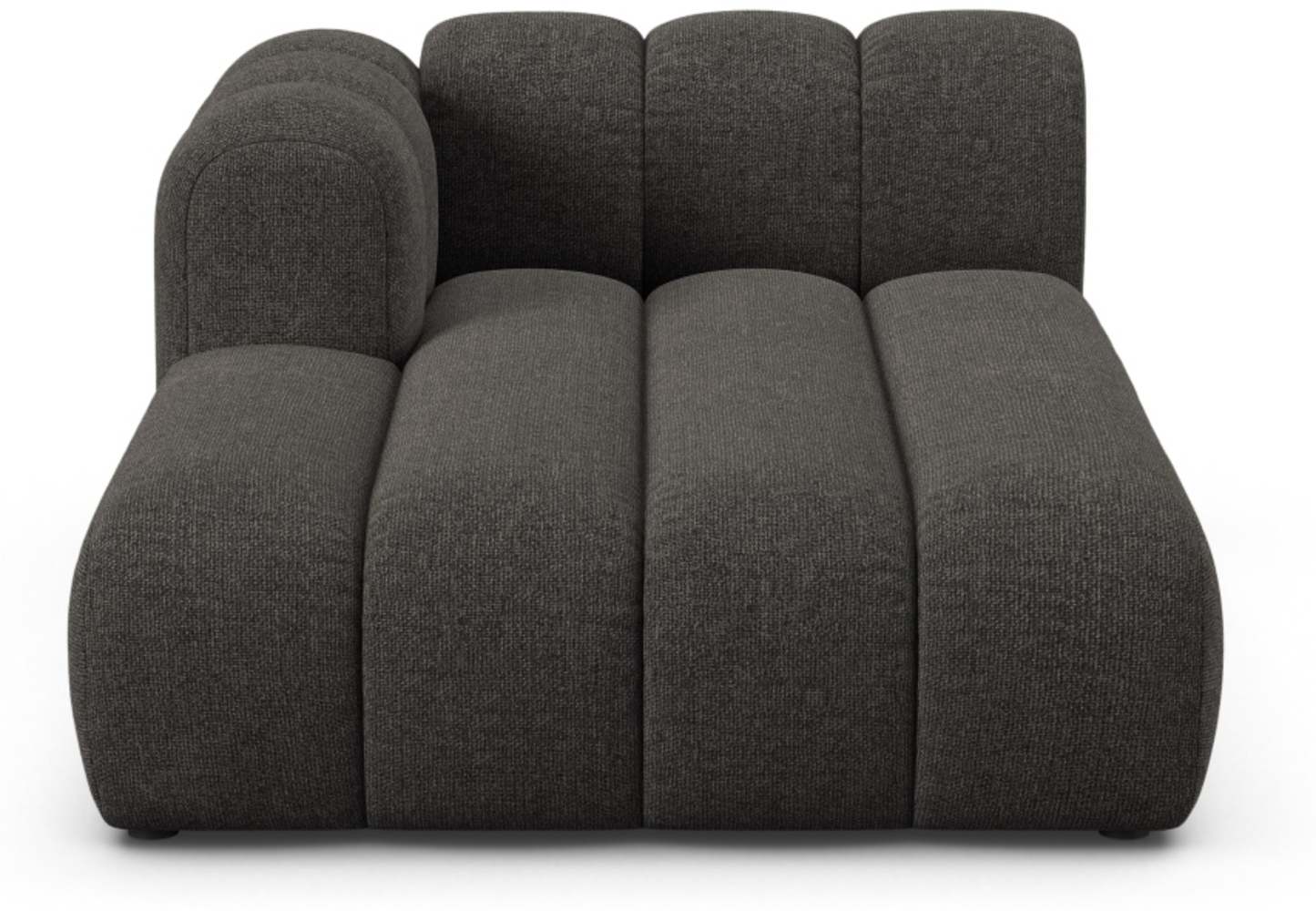 Micadoni Recamiere Lupine 2-Sitzer Links Chenille Eden Dunkelgrau Bild 1