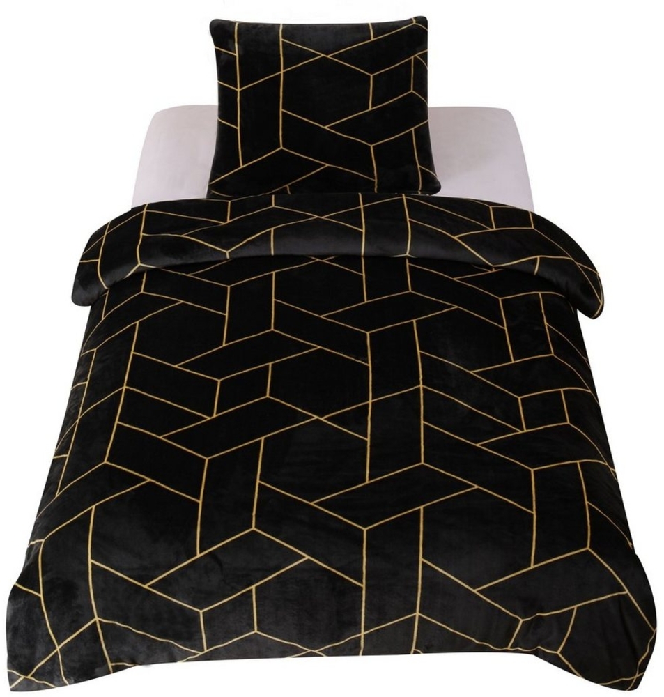 One Home Bettwäsche Winter Cashmere Touch Diego, Fleece, 4 teilig, geometrisch modern, flauschig warmes Teddy Plüsch Normalgröße Bild 1