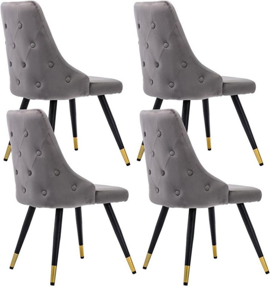 WAHSON OFFICE CHAIRS Esszimmerstuhl 2er Set Sitzfläche aus Samt Küchenstuhl Bild 1