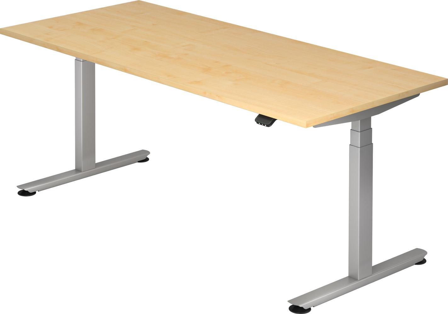 bümö® smarter Schreibtisch Serie-XDLB elektrisch höhenverstellbar mit Bluetooth & App-Steuerung 180 x 80 cm in Ahorn Bild 1