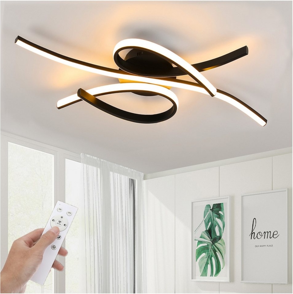 oyajia LED Deckenleuchte 27W Moderne Wohnzimmer Deckenleuchte, Dimmbar Hängelampe Augenschutz, LED fest integriert, Warmweiß, Naturweiß, Kaltweiß Bild 1