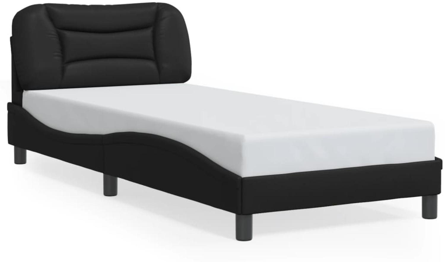 vidaXL Bettgestell ohne Matratze "Hvar" Schwarz 80x200 cm Kunstleder 3207960 Bild 1