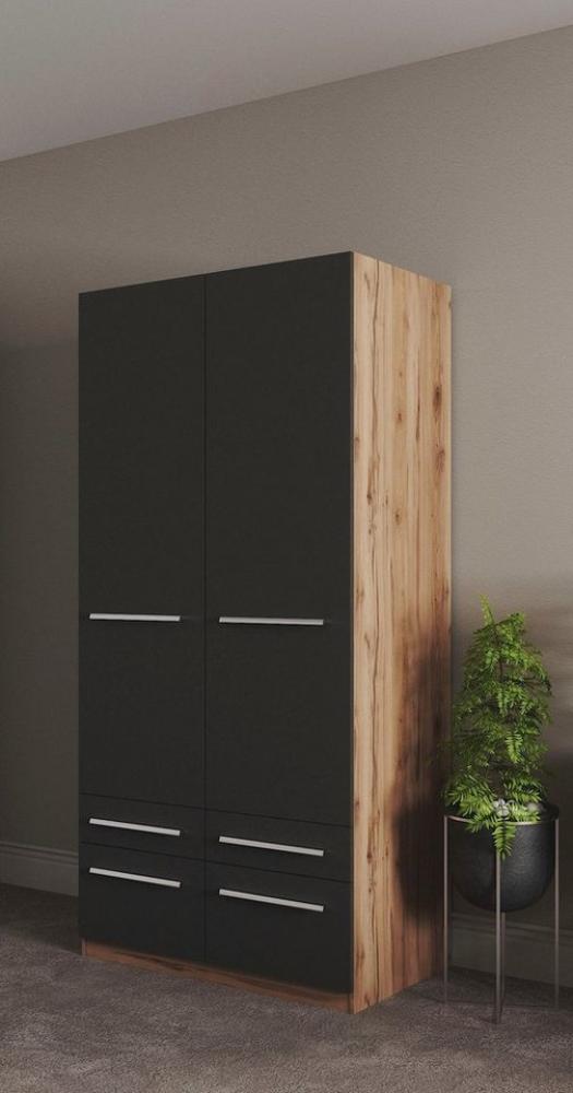 priess Kleiderschrank Schrank Garderobe Wäscheschrank Barcelona in 5 Breiten viel Stauraum, geräumige Schubkästen, mit Spiegel, MADE IN GERMANY Bild 1