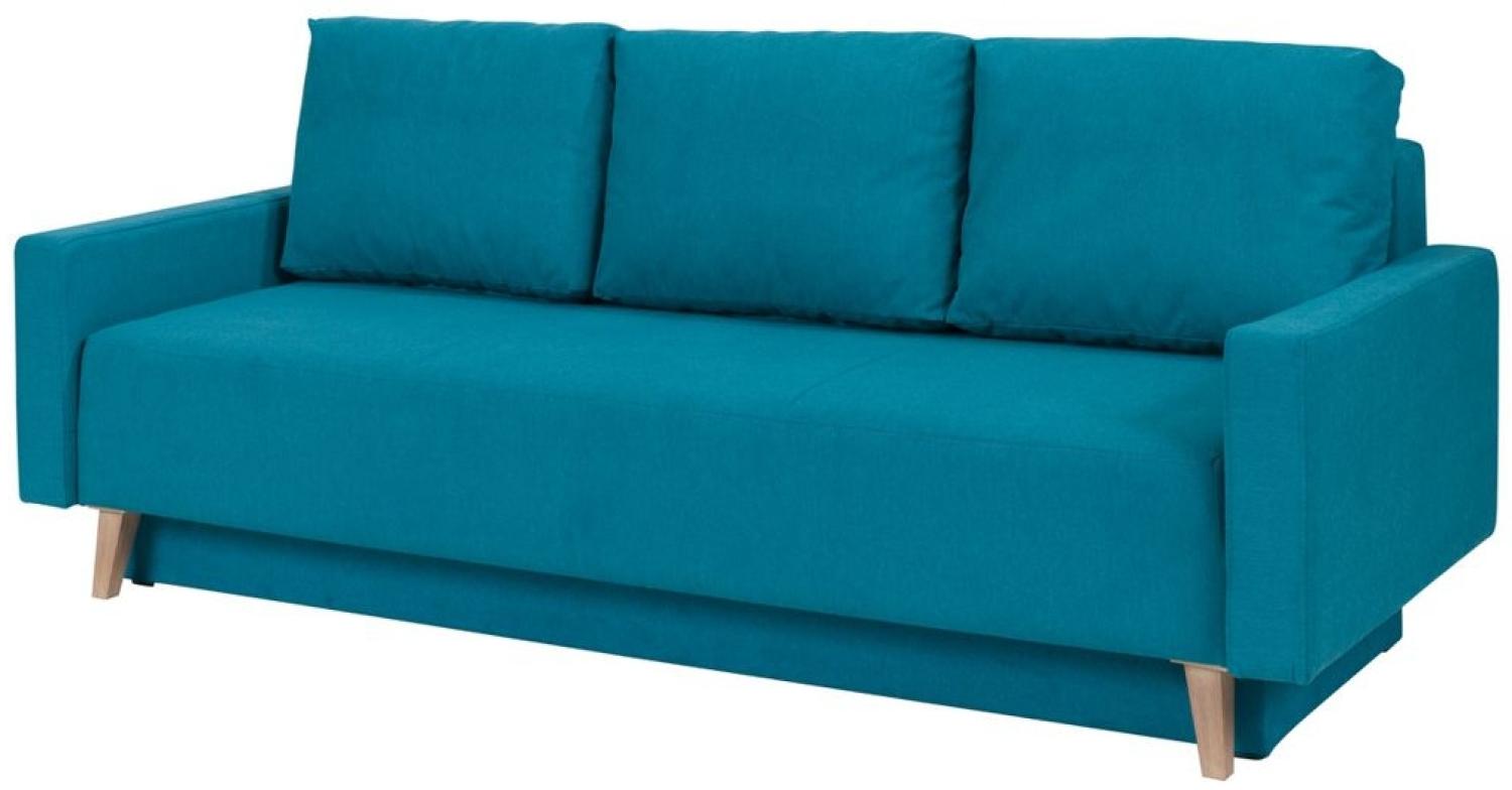 Sofa Schlafsofa KALMAR 3-Sitzer Türkis Bild 1