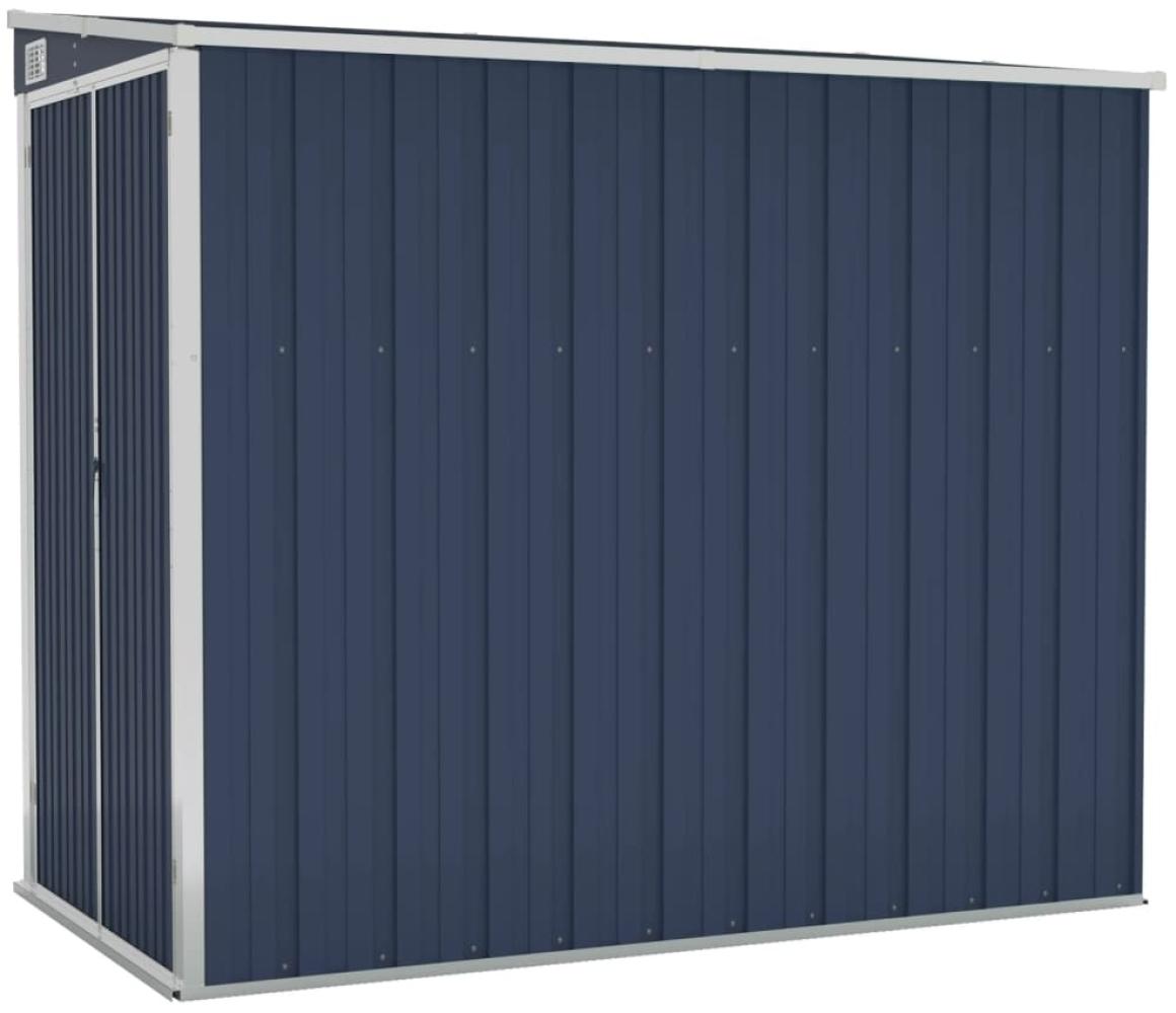 vidaXL Anbauschuppen Anthrazit 118x194x178 cm Verzinkter Stahl 316223 Bild 1