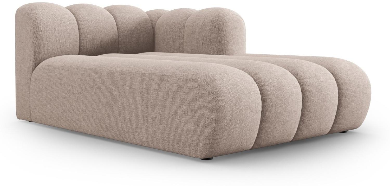 Micadoni Chaise Longue Lupine 2-Sitzer Rechts Chenille Beige Bild 1