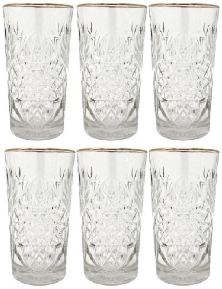 Libbey Longdrinkgläser Hobstar Goldrand (6-teilig) 0678615549568 Bild 1